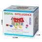 Casuta educativa cu sortator cifre si forme geometrice, lemn, 13x11x11 cm