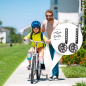 Roti ajutatoare pentru bicicleta, silicon, iluminare LED multicolor, set 2 bucati, reglabile 12-20 inch