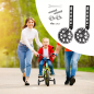 Roti ajutatoare pentru bicicleta, silicon, iluminare LED multicolor, set 2 bucati, reglabile 12-20 inch