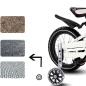 Roti ajutatoare pentru bicicleta, silicon, iluminare LED multicolor, set 2 bucati, reglabile 12-20 inch