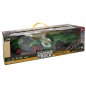Tractor de jucarie cu telecomanda, remorca cu functie basculare, faruri LED, roti cauciuc, 39x10x9 cm