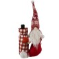 Spiridus de Craciun cu punga decorativa pentru sticle, 55 x 18 x 22 cm, alb, rosu Spiridus de Craciun cu punga decorativa pentru sticle, 55 x 18 x 22 cm, alb, rosu
