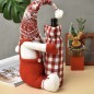 Spiridus de Craciun cu punga decorativa pentru sticle, 55 x 18 x 22 cm, alb, rosu Spiridus de Craciun cu punga decorativa pentru sticle, 55 x 18 x 22 cm, alb, rosu