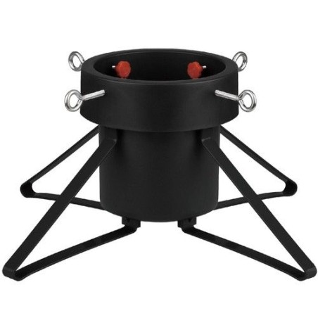Suport pentru brad, 4 picioare metalice, recipient pentru apa, 48 x 20 cm, negru