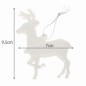 Set 9 ornamente pentru bradul de Craciun, model Ren, 9,5 x 7 cm, alb cu sclipici Set 9 ornamente pentru bradul de Craciun, model Ren, 9,5 x 7 cm, alb cu sclipici