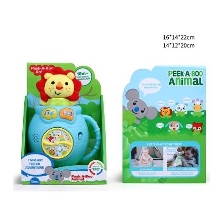 Jucarie Leut interactiv, Peek A Boo, muzica si lumini, multicolor