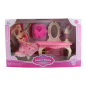 Papusa de jucarie, accesorii si mobilier incluse, roz Papusa de jucarie, accesorii si mobilier incluse, roz