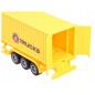 Camion de marfa, containere duble, sunete si lumini, galben Camion de marfa, containere duble, sunete si lumini, galben