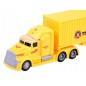Camion de marfa, containere duble, sunete si lumini, galben Camion de marfa, containere duble, sunete si lumini, galben