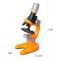 Microscop optic pentru copii, 1200x, lumini, reglabil, portocaliu Microscop optic pentru copii, 1200x, lumini, reglabil, portocaliu