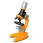 Microscop optic pentru copii, 1200x, lumini, reglabil, portocaliu Microscop optic pentru copii, 1200x, lumini, reglabil, portocaliu