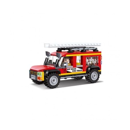 Set constructie masina de pompieri, vehicul de teren, 254 piese