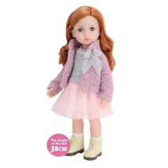 Papusa model Milly, inaltime 38 cm, par roscat, design realist, 3 ani +