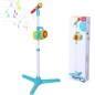 Microfon de jucarie cu stativ, tija telescopica reglabila, lumini LED, baterii, 24 luni+