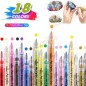 Set 18 markere acrilice, culori intense, varf 0.7 mm, pentru diverse suprafete si texturi