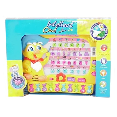 Joc interactiv, Profesoara Bufnita, lumini si sunete, taste cu numere si alfabet, multicolor