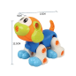 Set asamblare 3 figurine, catel, pinguin, pisica, 2 surubelnite incluse, 3 ani+