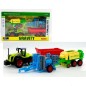 Tractor agricol cu 3 remorci diferite, functie frictiune, multicolor Tractor agricol cu 3 remorci diferite, functie frictiune, multicolor