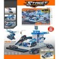 Sectie de politie, set 22 piese, 1 vehicul metalic, elicopter, albastru Sectie de politie, set 22 piese, 1 vehicul metalic, elicopter, albastru