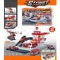 Baza pompieri cu 1 vehicul metalic, set 22 piese, puzzle asamblare, multicolor Baza pompieri cu 1 vehicul metalic, set 22 piese, puzzle asamblare, multicolor