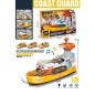 Barca interactiva, sunete, lumini, 3 masinute, frictiune, Coast Guard Ship, galben Barca interactiva, sunete, lumini, 3 masinute, frictiune, Coast Guard Ship, galben