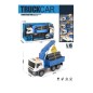 Camion cu brat macara, sunete si lumini, jucarie 1:16, albastru Camion cu brat macara, sunete si lumini, jucarie 1:16, albastru