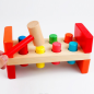 Joc lemn, banc de lucru cu ciocanel, 8 cuie, multicolor Joc lemn, banc de lucru cu ciocanel, 8 cuie, multicolor