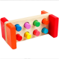 Joc lemn, banc de lucru cu ciocanel, 8 cuie, multicolor Joc lemn, banc de lucru cu ciocanel, 8 cuie, multicolor