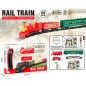 Tren electric, set 23 piese, lumini, muzica, set asamblare DIY Tren electric, set 23 piese, lumini, muzica, set asamblare DIY