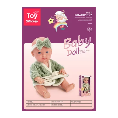 Papusa bebelus cu fundita, corp din vinil, aspect realist