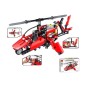 Set cuburi constructie elicopter, 330 piese, elice mobila, rosu