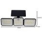 Lampa solara de exterior, 180 LED-uri, senzor de miscare 8-10 m, 1800 mAh, IP65, 3 segmente, 550 lm, 6000-7000K, 8W Lampa solara de exterior, 180 LED-uri, senzor de miscare 8-10 m, 1800 mAh, IP65, 3 segmente, 550 lm, 6000-7000K, 8W