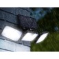 Lampa solara de exterior, 180 LED-uri, senzor de miscare 8-10 m, 1800 mAh, IP65, 3 segmente, 550 lm, 6000-7000K, 8W Lampa solara de exterior, 180 LED-uri, senzor de miscare 8-10 m, 1800 mAh, IP65, 3 segmente, 550 lm, 6000-7000K, 8W