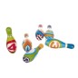 Set bowling copii, 5 popice, o minge, bumbac si poliuretan, multicolor