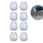 Protectie pentru picioare de mobilier, silicon, transparent, set 8 bucati