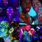 Vopsea glow UV albastru neon, formula non-toxica, pentru body painting, recipient 25 ml Vopsea glow UV albastru neon, formula non-toxica, pentru body painting, recipient 25 ml