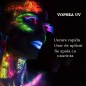 Vopsea glow UV neon, cantitate 25 ml, alba, pentru corp