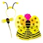Costum Albinuta pentru fetite, fusta, aripi, cordeluta si bagheta, multicolor Costum Albinuta pentru fetite, fusta, aripi, cordeluta si bagheta, multicolor