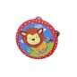 Tamburina cu clopotei pentru copii, diametru 15 cm, imprimeu animalut, multicolor Tamburina cu clopotei pentru copii, diametru 15 cm, imprimeu animalut, multicolor