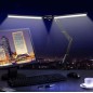 Lampa de birou dubla, 168 LED-uri, lumina 3200K-6000K, intensitate ajustabila, brat reglabil, 24W, 2200 lm