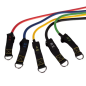 Set antrenament, 5 benzi elastice, 2 manere, 2 chingi glezne, ancora usa, husa transport