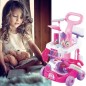 Set aspirator cu 11 accesorii curatenie pentru copii, sunete realiste, carucior roz, RESIGILAT Set aspirator cu 11 accesorii curatenie pentru copii, sunete realiste, carucior roz, RESIGILAT