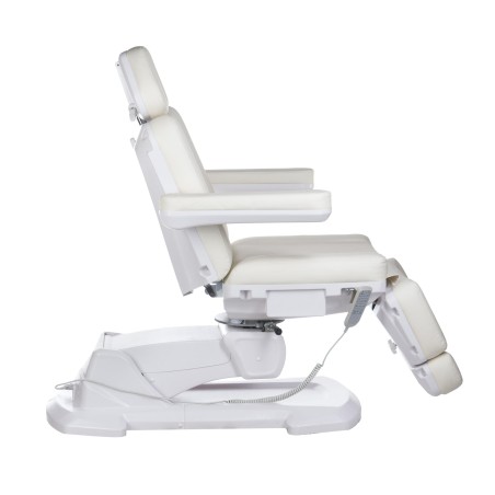 Fotoliu electric cosmetica, telecomanda, rotativ, inaltime reglabila 59-89 cm, lungime 184-206 cm, maxim 160 kg, piele ecologica