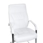 Scaun de conferinta, tapiterie piele ecologica alba, latime 59 cm, design modern Scaun de conferinta, tapiterie piele ecologica alba, latime 59 cm, design modern