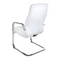 Scaun de conferinta, tapiterie piele ecologica alba, latime 59 cm, design modern Scaun de conferinta, tapiterie piele ecologica alba, latime 59 cm, design modern