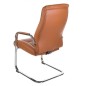 Scaun de conferinta tapitat, piele ecologica maro, latime 59 cm, inaltime sezut 46 cm Scaun de conferinta tapitat, piele ecologica maro, latime 59 cm, inaltime sezut 46 cm