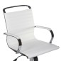 Scaun de birou, inaltime 44-55 cm, adancime 47 cm, cadru otel, piele ecologica alba Scaun de birou, inaltime 44-55 cm, adancime 47 cm, cadru otel, piele ecologica alba