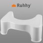 Scaun pentru toaleta, picioare cauciucate, 42 x 17 x 26 cm, alb Scaun pentru toaleta, picioare cauciucate, 42 x 17 x 26 cm, alb