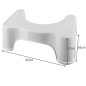 Scaun pentru toaleta, picioare cauciucate, 42 x 17 x 26 cm, alb Scaun pentru toaleta, picioare cauciucate, 42 x 17 x 26 cm, alb
