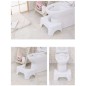 Scaun pentru toaleta, picioare cauciucate, 42 x 17 x 26 cm, alb Scaun pentru toaleta, picioare cauciucate, 42 x 17 x 26 cm, alb
